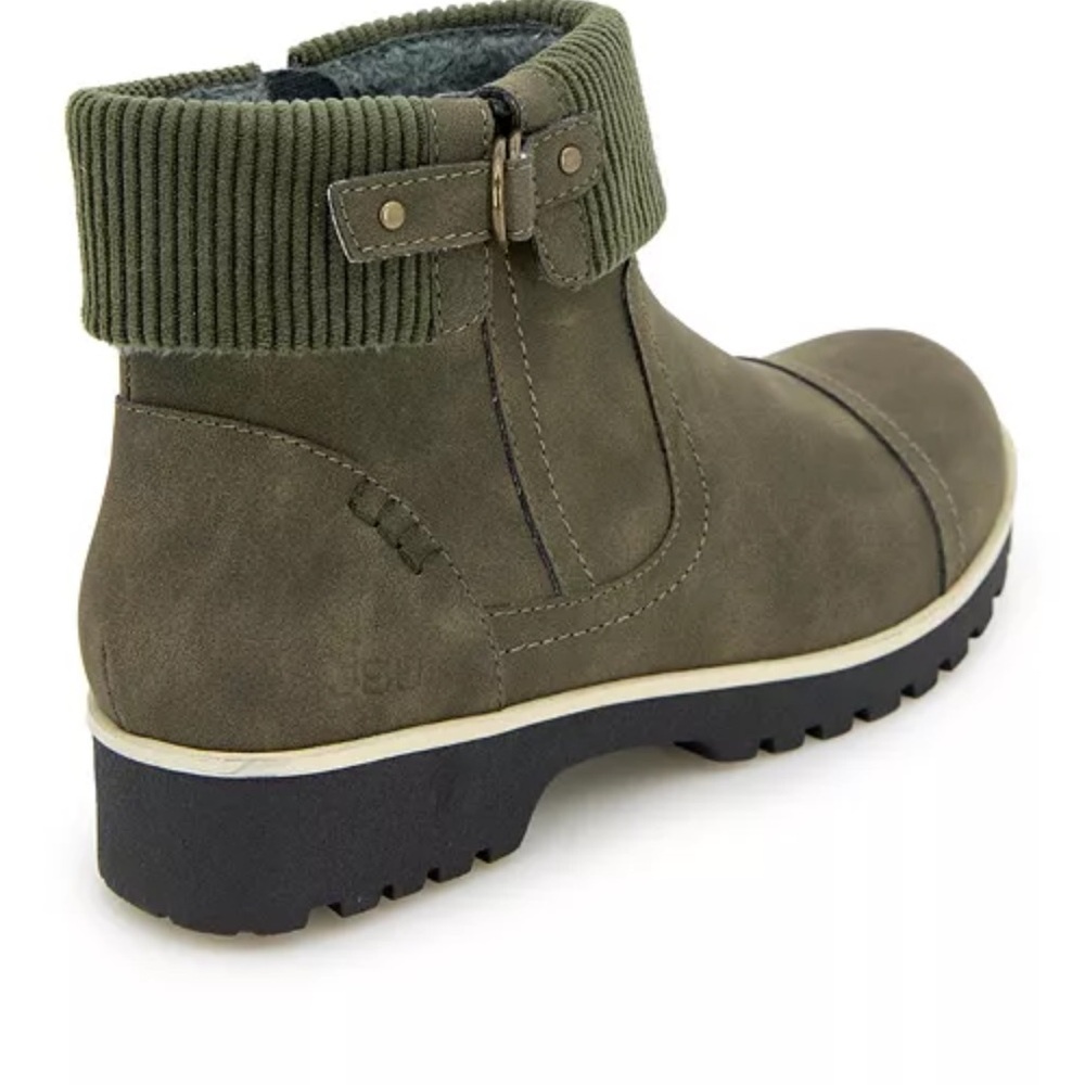JBU by Jambu Karissa Encore Booties - brand new in box ~ Olive Green ~ Size 7